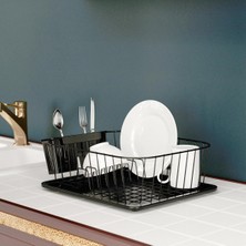 Feyza Design Tek Katlı Siyah Bulaşıklık Sepeti, Pratik ve Şık Tasarım
