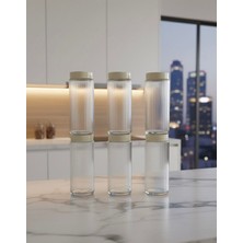 Feyza Design 6'lı Çok Amaçlı 1l Cam Kavanoz Saklama Kabı Seti