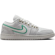 Nike Jordan 1 Low Special Edition Leather Mens Sneaker Hakiki Deri Erkek Günlük Spor Ayakkabı Gri Yeşil
