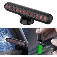 Fantastik Store Imdat Çekiçli Kemer Kesicili Araç Içi Torpido Üstü Telefon Park Numaratörü Park Tel Siyah