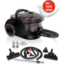 Arnica Turbo Başlık 2400W Yüksek Çekim Gücü Su Filtreli Özel Su Hazneli Sistemi ile Tozu Suya Hapseder Hepa 13 Filtreli Sulu Süpüge Evcil Hayvan Başlıklı