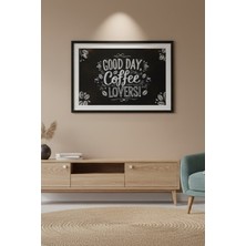 Safir Design Kahve Köşesi Dekoru Kahve Severlere Özel Çerçeveli Tablo