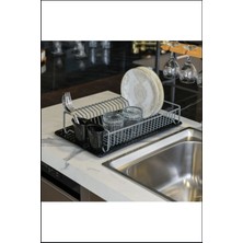 Feyza Design Paslanmaz Bulaşık Kurutma Sepeti, Tezgah Üstü, Dayanıklı ve Şık Tasarım