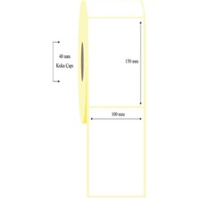100MM x 150MM Tekli Termal Etiket (250 Sarım)