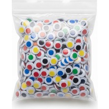 Gözeler 1.5 cm Renkli Oynar Göz Seti – Amigurumi, Okul Öncesi Etkinlik ve Hobi Malzemesi 25'li Paket