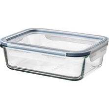 Feyza Design Vakumlu Dikdörtgen Saklama Kabı, Cam, Kapaklı, 1 Lt, 21X15X7 cm