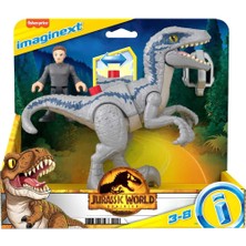 Matel Kita Fisher Price Imaginext Jurassic World Dominion Owen & Blue Velociraptor