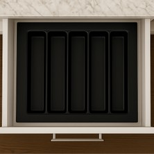 Feyza Design Çekmece Içi Düzenleyici, Siyah, 67X49 Cm, Kesilebilir, Kaşıklık ve Kepçelik