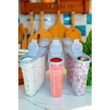 Feyza Design 6'lı 4l Sızdırmaz Bakliyat Kiler Saklama Kutusu Seti, Şık ve Kullanışlı