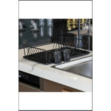 Feyza Design Paslanmaz Bulaşık Kurutmalık Tel Organizer, Tezgah Üstü Mutfak Aksesuarı