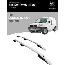 Turtle Fıat Doblo Maxi 2002-2010 Crown Tavan Çıtası - Gri (Uzun Şasi)