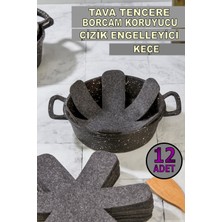 Local Market 12 Adet Tava, Tencere, Borcam, Kase Koruyucu, Çizik Önleyici (1.2 mm - 30X30 Cm)