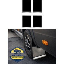 Otokap Universal Volkswagen Crafter Ön ve Arka Siyah Takım Paçalık Krom Detaylı 4 Lü Set