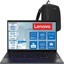 Lenovo Thinkpad L15 Gen 3 Intel Core I5-1235U 64GB 1tb SSD Intel® Iris® Xe Gpu 15.6" Fhd (1920X1080) IPS Freedos Taşınbilir Bilgisayar 21C3006ETXF23+ZETTAÇANTA
