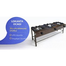 Lokanta Ocağı 3 Lü , Tüplü Veya Doğalgazlı(Ce) Belgeli, 140X55X80