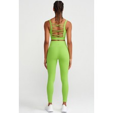 COMEUP Balıksırtı Desenli Toparlayıcı Tayt Egzotik Yeşil