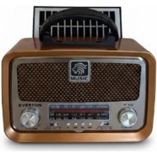 Everton RT-653  Solarlı,şarjlı Nostaljik Radyo (Bluetooth-Usb-Sd-Fm )