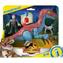 Matel Kita Fısher Price Imaginext Jurassic World Therizinosaurus & Owen