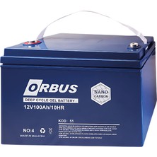 Orbus 12V 100AH Deep Cycle Nano Carbon Jel Akü