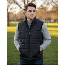 Hırdavat Home Siyah Erkek Şişme Yelek 2 Cepli Fermuarlı