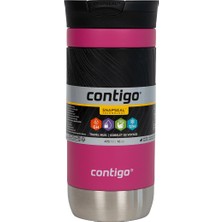 Contigo Pembe Termal Kupa 470 ml Paslanmaz Çelik Kahve Termosu Hafif ve Sızdırmaz Yapı