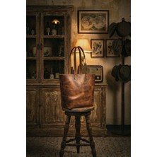 Infinite Hide Leather Hakiki Deri Omuz Çantası Totebag