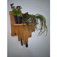 MRM WOOD MARMARASAUNA MRM WOOD  Dekoratif Ahşap Anahtarlık Duvar Askısı Raflı Organizer  Holü ve Ofis Kullanımı Için