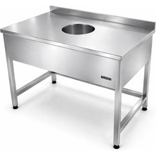 Krom Atık Sıyırma Tezgahı , Paslanmaz Çelik Bulaşık Sıyırma Ünitesi 120X60X85