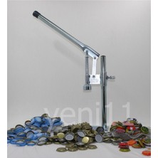 Feyza Design Gazoz Soda Kapağı Kapatma Makinesi + 100 Kapak Hediye, Pratik ve Kolay Kullanım