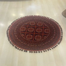 Eko Halı Buhari  Bhr  03 Red  Afgan Desenli  Yuvarlakince  Halı