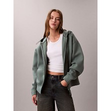 Calvin Klein Kadın Ls Scuba Kumaş Oversize Sweatshirt