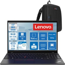 Lenovo Thinkpad L15 Gen 3 Intel Core I5-1235U 64GB 1tb SSD Intel® Iris® Xe Gpu 15.6" Fhd (1920X1080) IPS WIN11HOME Taşınbilir Bilgisayar 21C3006ETXH23+ZETTAÇANTA