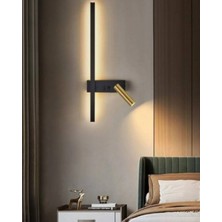 Dekoratif Gold Kaplamalı Ledli Duvar Aplik Günışığı Otel Salon Yatak Odası 1 Adet