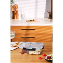Feyza Design Çiftli 1360 ml Borosilikat Saklama Kabı, Dayanıklı ve Şık Tasarım
