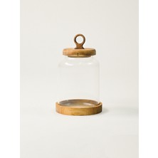 Feyza Design Şeffaf Akasya Kapaklı Borosilikat Kavanoz, Güçlü ve Sağlam Tasarım