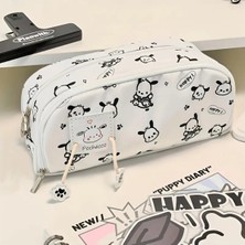 Özgürce Yüksek Kapasiteli Çift Fermuarlı Çok Fonksiyonlu Köpek Temalı Kalemlik