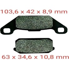 Motozenn Atv Atv-Buggy Arka Fren Disk Balatası FA431 Vt