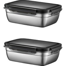 Feyza Design 2’li 850 ml Çelik Saklama Kabı, Sağlıklı Beslenme Için Mükemmel Seçim