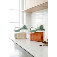 Feyza Design 2'li Çok Fonksiyonlu Ölçü Kapaklı Saklama ve Deterjanlık Seti