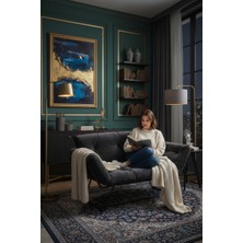 AVYNA Dubai Glam Katlanır Yataklı Ikili Kanepe – Mekanizmalı Çekyat Koltuk, Ergonomik ve Şık Tasarım - Füme