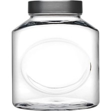 Feyza Design Elips Metal Kapaklı Kavanoz 2500 Cc, Şık ve Dayanıklı Saklama Çözümü