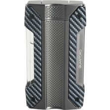 Quantoro Tek Torch Pürmüz Siyah-Karbon Gunmetal Metal Puro Çakmağı