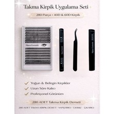 Özgürce 280'LI Takma Kirpik Seti, Yapıştırıcı, Sabitleyici, Çıkarıcı ve Cımbız