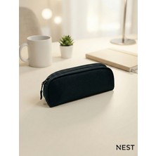 Özgürce Siyah Tek Gözlü Fermuarlı Kalem Kutusu Okul ve Ofis Kullanımı