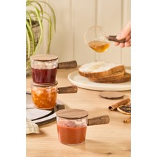 Feyza Design 12'li Kapaklı Mika Reçellik ve Sosluk Seti, Akasya Görünümlü, 80 ml