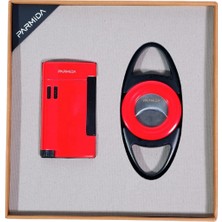 Cohiba Parmida Çakmak Kesici Ikili Kırmızı-Siyah Puro Seti