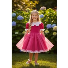 Gala Stil Gala Dantelli Eteği Tüllü Çocuk Elbise