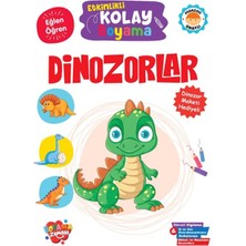 Boyama Zamanı Etkinlikli Kolay Boyama – Dinozorlar