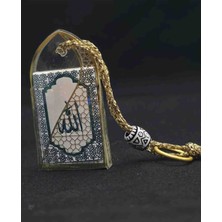 Sarıyer Silver Allah Yazılı Renkli Mini Kur'an-I Kerim Araç Dikiz Aynası Süsü Koruyucu Dua Ayet Yazılı