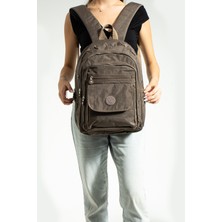 Nemo Group Siyah Unisex Okul Çantası, Crinkle Su Geçirmez Kumaş, Laptop Seyahat Sırt Çantası, 24 Lt, 40X30CM